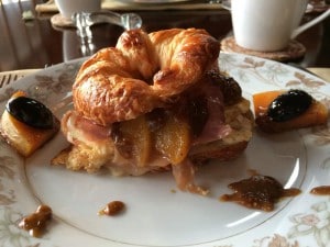 croissant with preserves