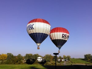 2 hot air balloons at the chalet of canandaigua